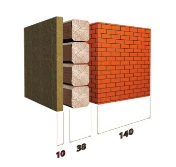 Сравнение толщины наружных стен из утеплителя ТехноНИКОЛЬ, бруса и кирпичной кладки